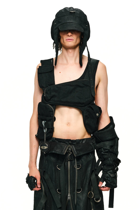 Mando Pocket Drawstring Vest